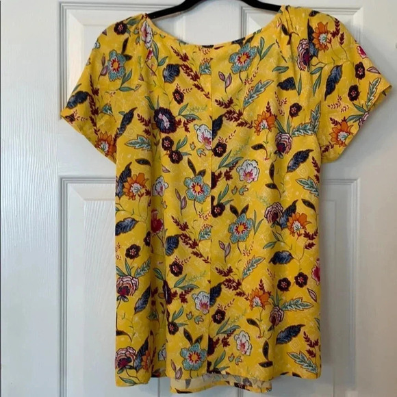 Workshop Republic Summer Yellow Floral Print Top - Picture 3 of 5